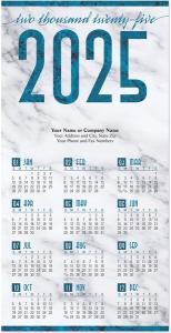 Blue Granite Tri-Fold Calendar