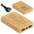 FSC Bamboo 5000mAh Dual Port Power Bank with Wireless Charger
