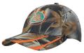 Leaf Print Camouflage Cap with Laminated Two-Tone Peak