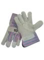 Split Leather Gloves w/Safety Cuffs - S